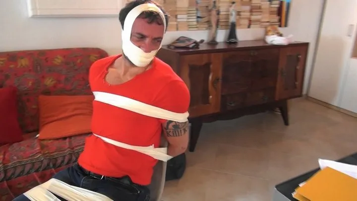 Taped and stuck on this chair! (Part 2)