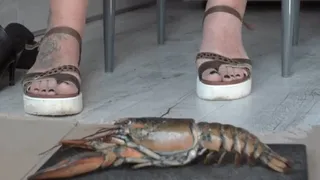 Italian girlfriend - cooked lobsters crush fetish