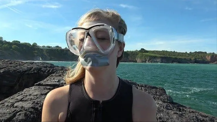 Apnea Training With Dive Mask And Duct Tape Gag