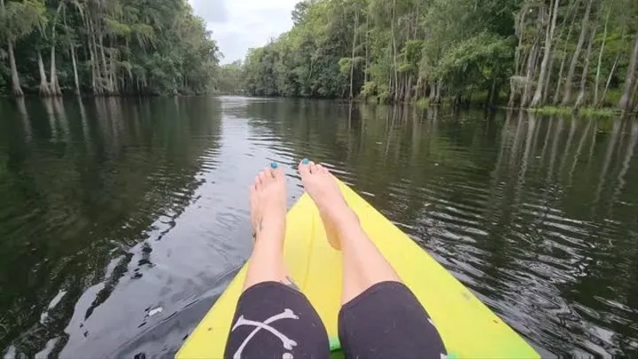 Toes wiggles at the creek