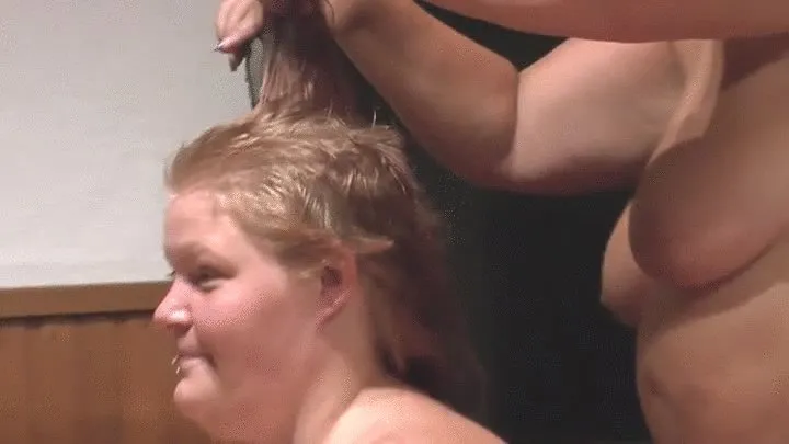 naked fat girl cut off her hair 2