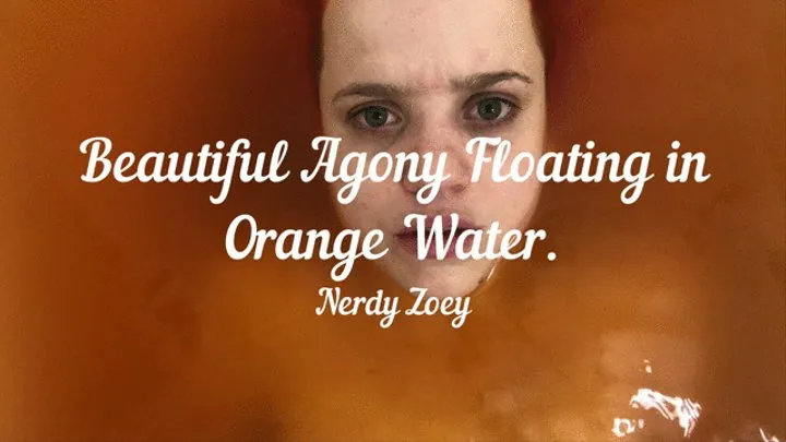 Beautiful Agony Floating in Orange Water