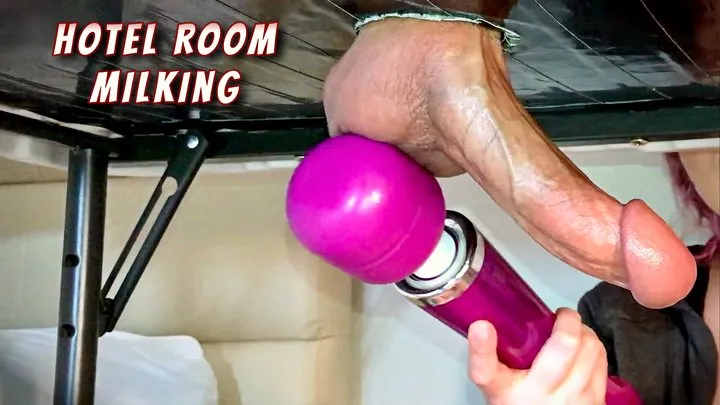 Hotel Room Cock Milking Table Session