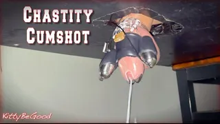 Cum In Chastity Cage Hands Free Milking