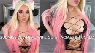 SUB ANIME WIFE GETS FACIALS & FUCKED