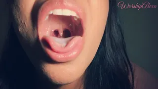 Close Up Uvula Swallows