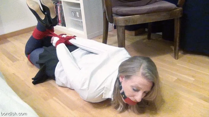 HOGTIED: OPAQUE PANTYHOSE & RED ROPES