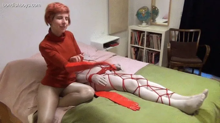 BOUND, BALLGAGGED AND TEASED IN ZENTAI