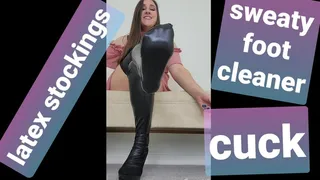 Latex Stockings Foot Cuckold
