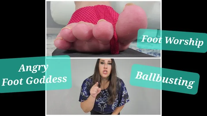 Ballbusting Punishment to Foot Worship