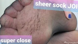 Sheer Sock JOI Denial