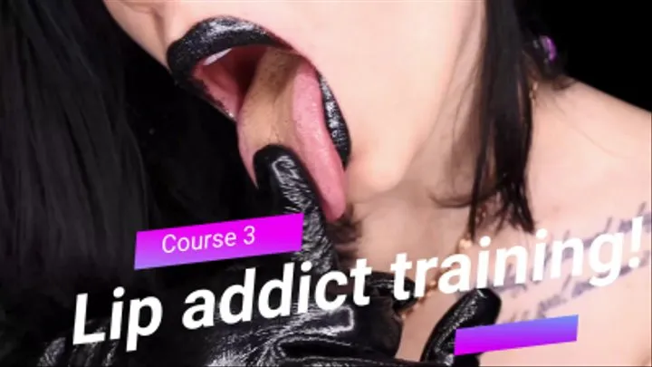 Lip addict training! Course 3! Spray all the cum around you!