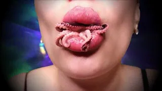 Giantess eating (canned) octopus! Vore Fetish!