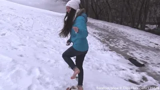 Beautiful Olga barefoot on the snow and in her car (Full)