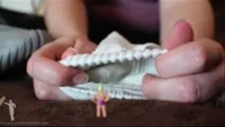 Giantess Step-Sister's Tiny Foot Cleaner