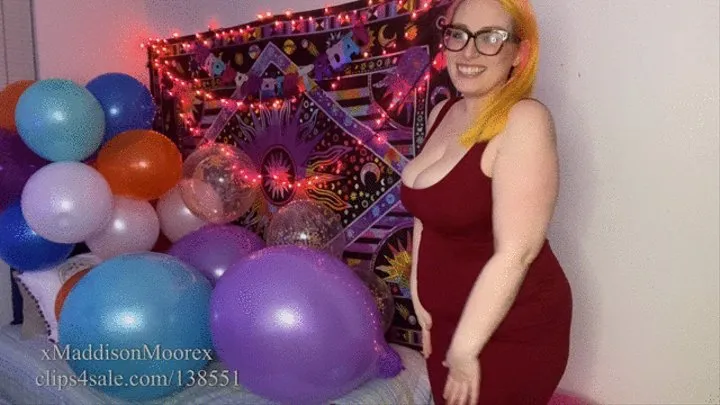 Birthday Girl Pops Her Balloons