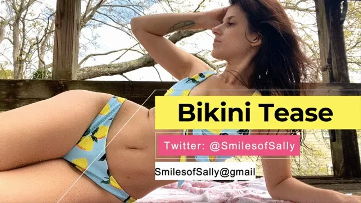 Outdoor Bikini Babe Small Penis Encouragement - Sally Smiles