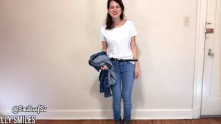 Hot Girl Next Door w Big Ass Modeling Skinny Jeans Fetish