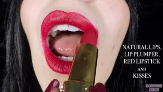 NATURAL LIPS, LIP PLUMPER, RED LIPSTICK AND KISSES