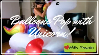 Popping Balloons on the Inflatable Unicorn