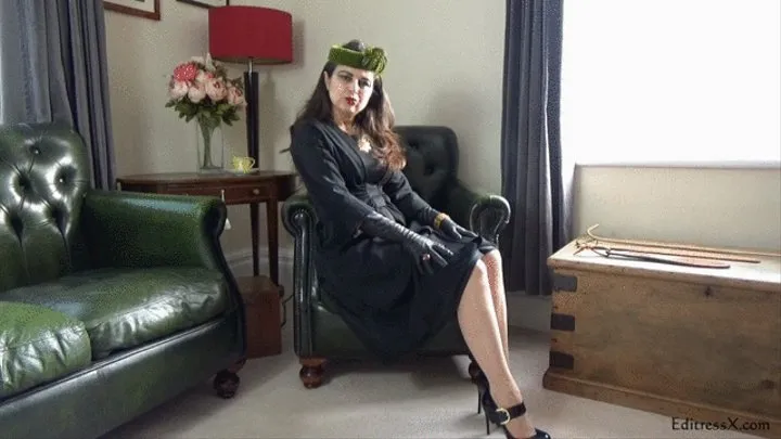 Strict Madam in Prim Dress Over Girdle & Vintage Stockings ~ part 1