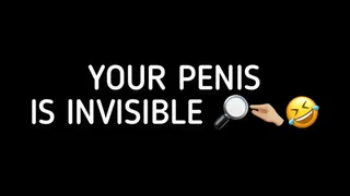 YOUR PENIS IS INVISIBLE
