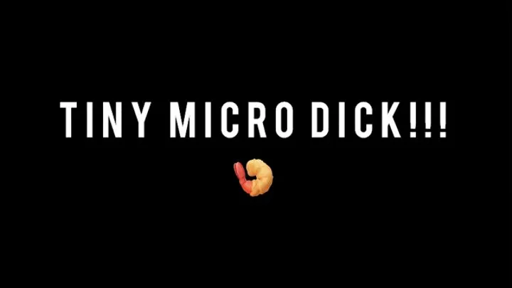 TINY MICRO DICK BITCH!!