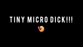 TINY MICRO DICK BITCH!!