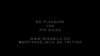 No Pleasure for Pin Dicks