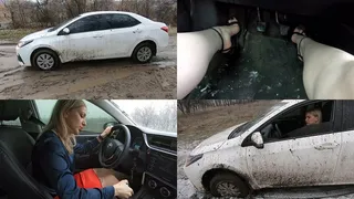 Driving in mud and hard stuck