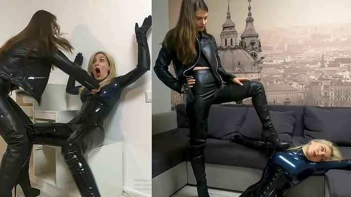 Rubber blonde seduces rival's boyfriend, then totally destroyed