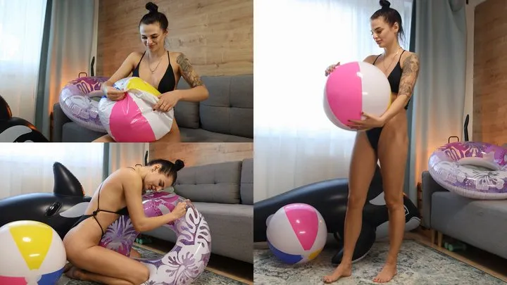 Jade deflates all of her boyfriend's inflatables