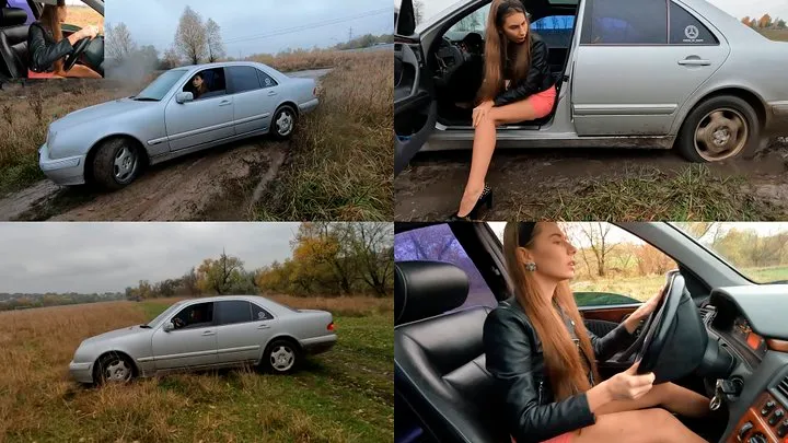 Inexperienced Nastya is trying to drive on a very muddy road