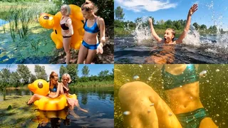 Katya and Nastya can't swim in the river