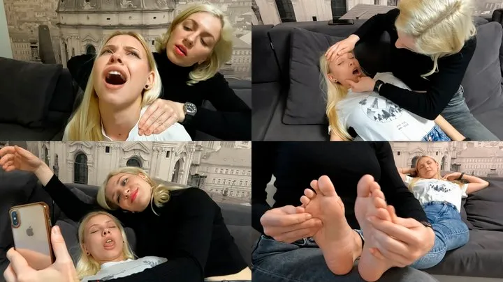 Katya gives Lucy a massage