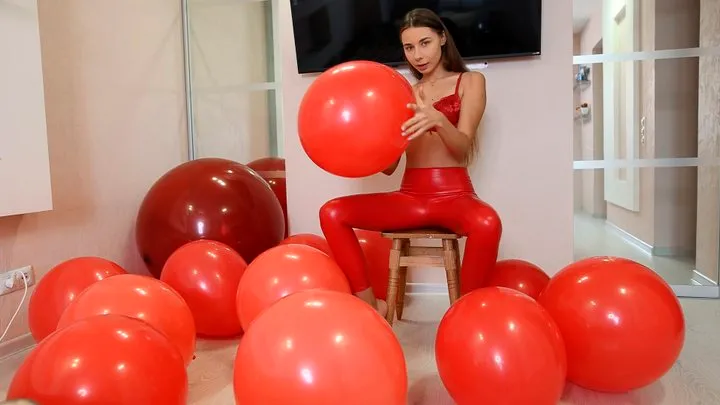 Nastya s2p many red balloons