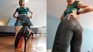 Katya spits on her slave POV who didn't do his housework