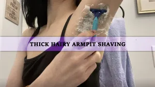 Thick Hairy Armpit Shaving