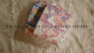 Trying & Wetting the New Bunny Hopps Diaper