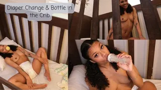 Bottle Feeding and Diaper Change in the Crib