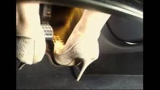 Manual stick in sexy high heels - Driving