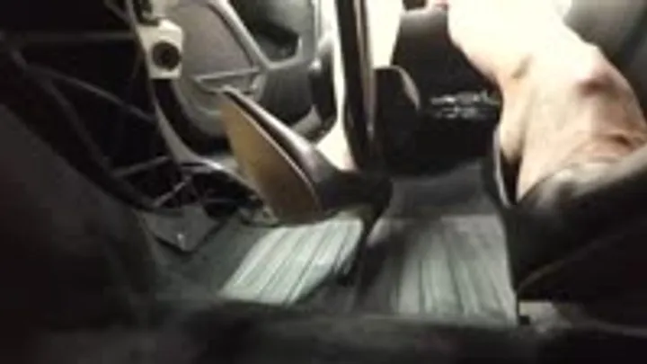 Milly Struggles To Drive The Boyfriends Car (Bare Legs) - Pedal View