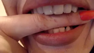 Sharp teeth bite