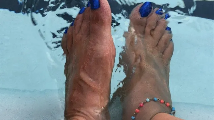 Foot tease in public