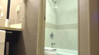 Sexy BBW MILF shower spycam