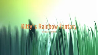 BBW Milf plays with tits and pussy in rainbows