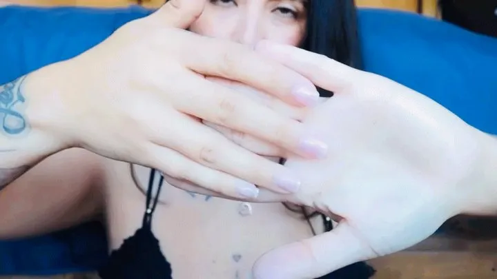 Sensual Hand tease with JOI