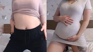 Giantess Eats Tinies Until She's Fat! Burping+Weight Gain