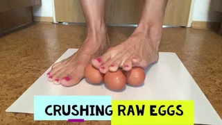 Crushing RAW EGGS with my feet