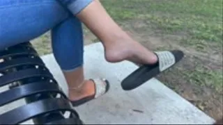 Foot Boy Creeps on Pretty Feet at the Park